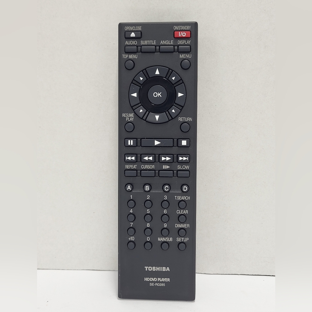 Toshiba HD DVD Player Remote Control SE-R0285 for HD-A30KU SER0285 Tested